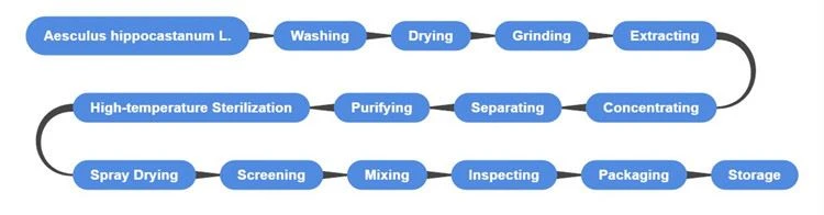 Flow Chart-Horse Chestnut Extract Powder